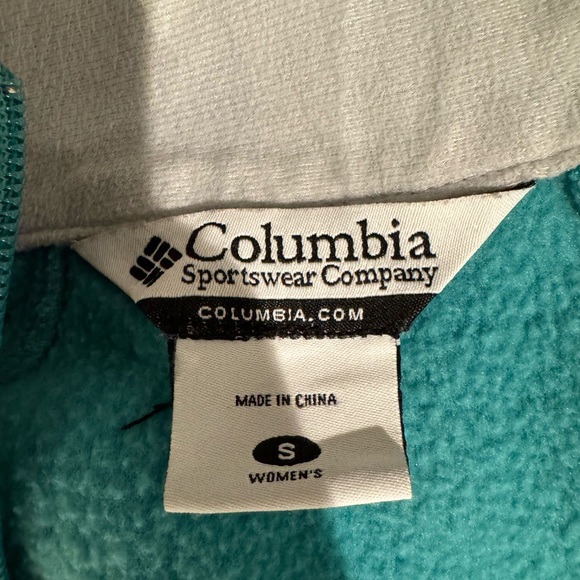 Columbia Turquoise Teal Full Zip Vest Jacket Women's Small - Picture 4 of 4